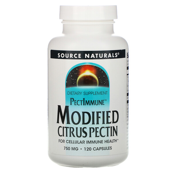 Source Naturals, PectImmune, Modified Citrus Pectin, modifiziertes Zitruspektin, 750 mg, 120 Kapseln
