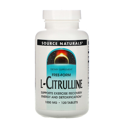 Source Naturals L-Citrulline, Free-Form, 1,000 mg, 120 Tablets