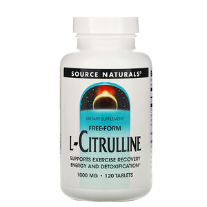 Отзывы о Сорс Начэралс, L-Citrulline, Free-Form, 1,000 mg, 120 Tablets