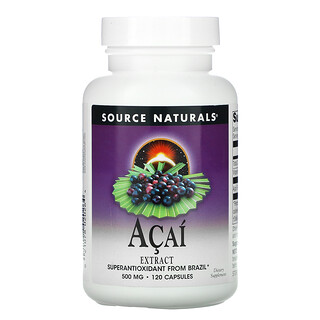 Source Naturals, Acai Extract, 500 mg, 120 Capsules