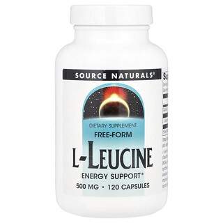 Source Naturals, L-Leucine Bentuk Bebas, 500 mg , 120 Kapsul
