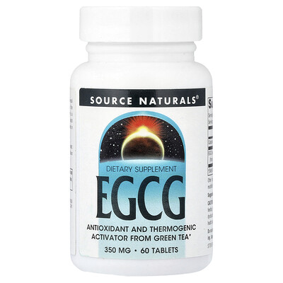 Source Naturals, EGCG, Epigalocatequina-3-galato, 350 mg, 60 comprimidos