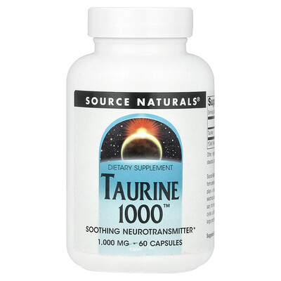 Source Naturals  Taurine 1000™  1 000 mg  60 Capsules