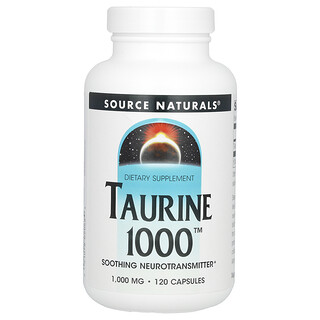 Source Naturals, Taurin 1000, 1.000 mg, 120 kapsler