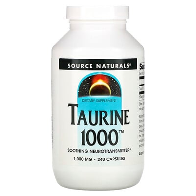Source Naturals, Taurine 1000, 1,000 mg, 240 Capsules