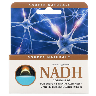 Source Naturals NADH, Коэнзим В-3, 5 мг, 30 таблеток