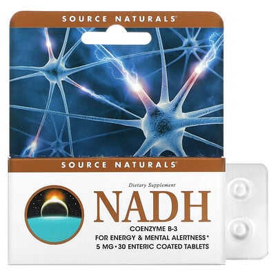 

Source Naturals NADH CoEnzyme B-3 5 mg 30 Enteric Coated Tablets