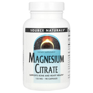 Source Naturals, цитрат магнію, 133 мг, 90 капсул