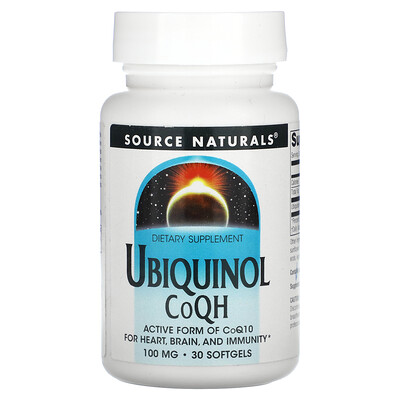 

Source Naturals Убихинол, коэнзим QH, 100 мг, 30 мягких таблеток