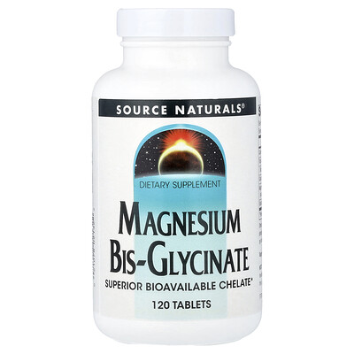 Product Image for Source Naturals, Magnesium Bis-Glycinate, 120 Tablets