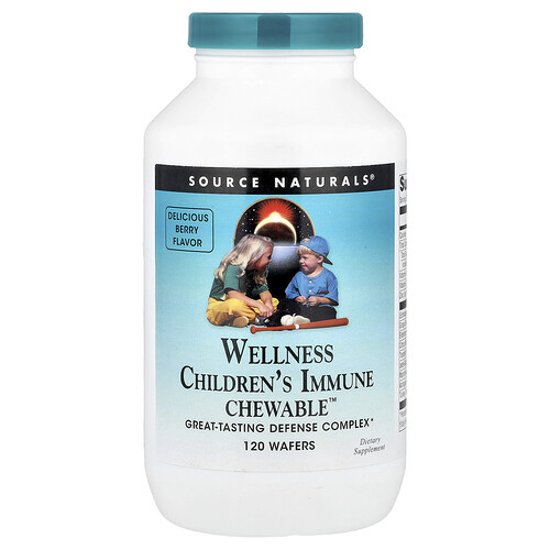 Source Naturals, Wellness Children's Immune Chewable™, Berry, 120 Wafers