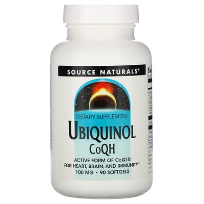 Source Naturals Убихинол CoQH​​, 100 мг, 90 капсул