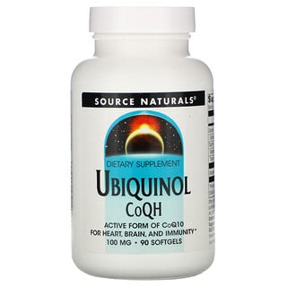 Source Naturals, ユビキノールコエンザイムQH、 100 mg、 90ソフトジェル