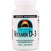 Source Naturals, Vitamin D-3, 2,000 IU, 200 Capsules