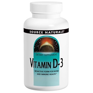Source Naturals, Витамин D-3, 2000 МЕ, 200 капсул