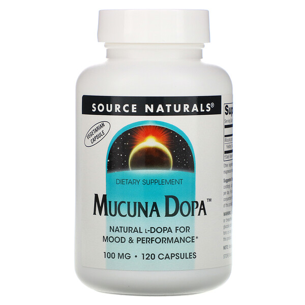 Source Naturals‏, Mucuna Dopa, 100 mg, 120 Capsules