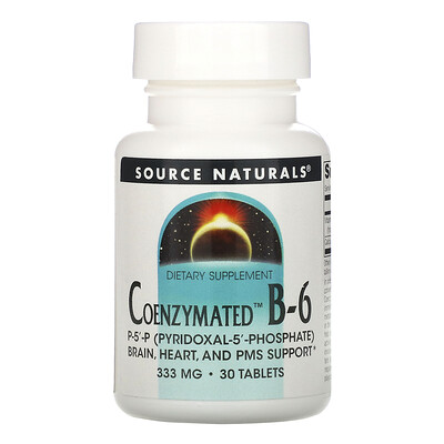 Source Naturals ферментированный витамин B6, 333 мг, 30 таблеток