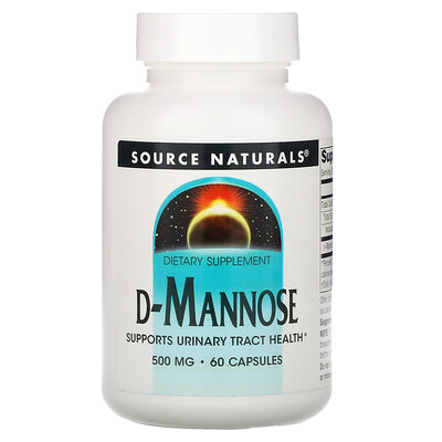 Source Naturals D-манноза, 500 мг, 60 капсул
