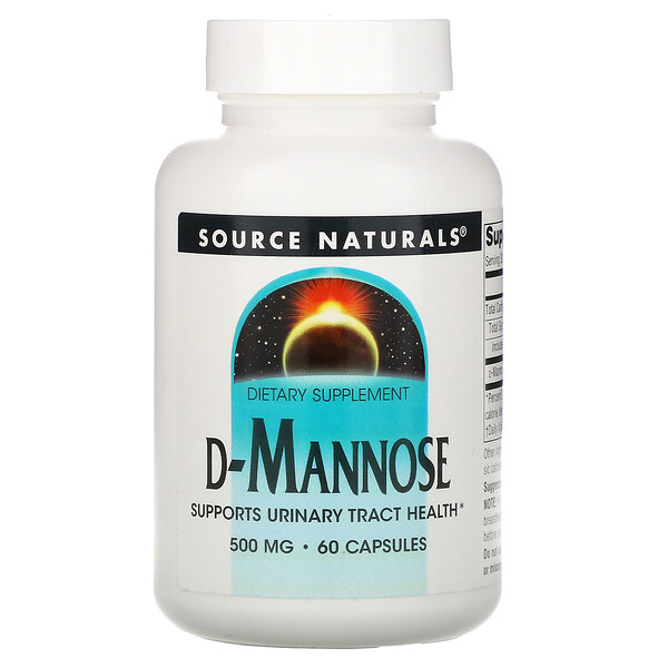 Source Naturals‏, D-Mannose, 500 mg, 60 Capsules