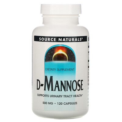 Source Naturals D-манноза, 500 мг, 120 капсул