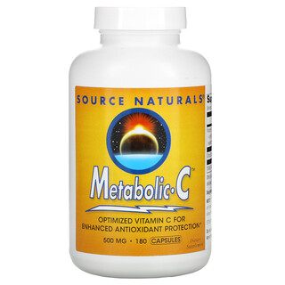 Source Naturals, Metabolic C, 500 mg, 180 Cápsulas