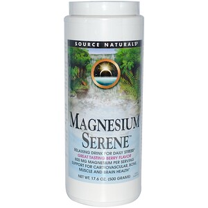 Отзывы о Сорс Начэралс, Magnesium Serene, Berry Flavor, 17.6 oz. (500 g)