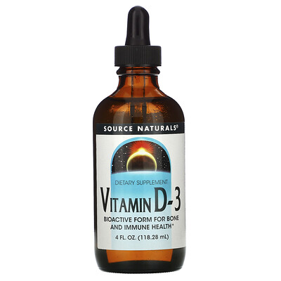Source Naturals Витамин D-3 4 жидкие унции (118 28 мл)