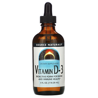 Source Naturals, 비타민 D-3, 4 액량 온스 (118.28 ml)