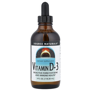 Source Naturals, Vitamina D3, 118,28 ml (4 oz. líq.)