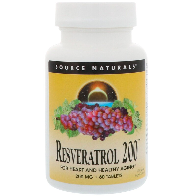 Source Naturals, Resveratrol 200, 200 mg, 60 Tablets - iHerb