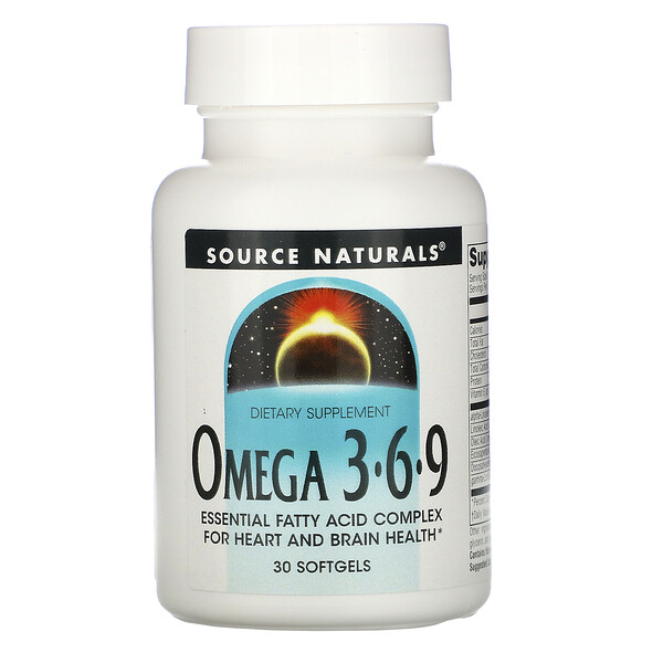 Source Naturals, Omega 3-6-9, 30 Softgels