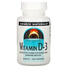 Source Naturals, Vitamin D-3, 5,000 IU, 120 Capsules