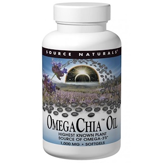 Source Naturals, OmegaChia Oil, 1,000 mg, 60 Softgels    