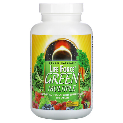 

Source Naturals, Life Force, Green Multiple, 180 Tablets