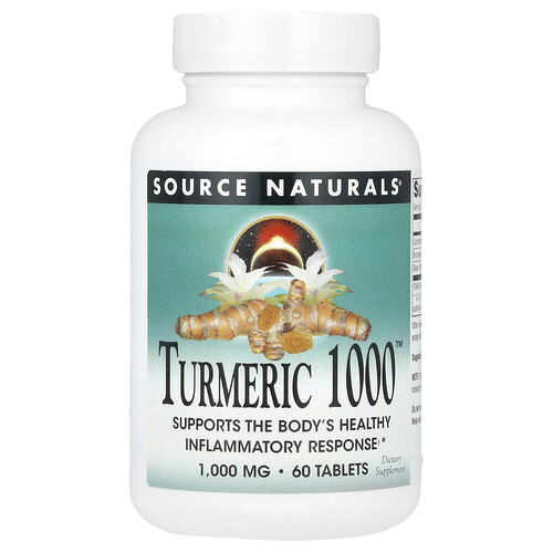 Source Naturals, Turmeric 1000™, 1,000 mg, タブレット60粒