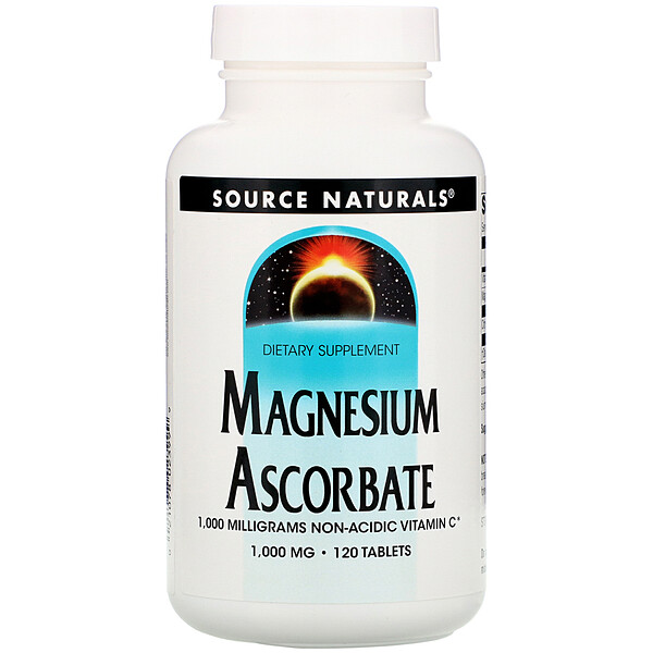 Source Naturals, Magnesiumascorbat, 1000 mg, 120 Tabletten