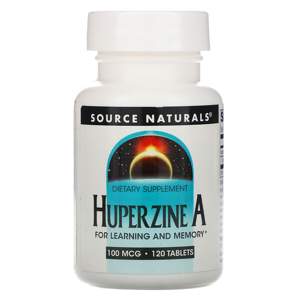 Source Naturals, Huperzine A, 100 μg, 120 comprimés.