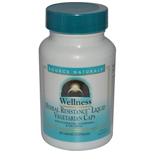Отзывы о Сорс Начэралс, Wellness, Herbal Resistance Liquid Vegetarian Caps, 60 Liquid Capsules