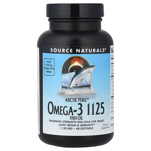 Source Naturals Arctic Pure® オメガ3フィッシュオイル 1,125mg ソフトジェル60粒