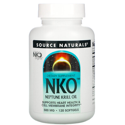 Source Naturals, NKO, Neptune Krill Oil, 500 mg, 120 Softgels