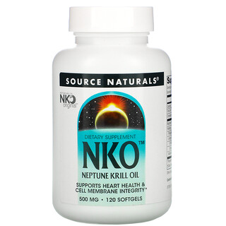 Source Naturals, NKO、ネプチューンクリルオイル、500mg、ソフトジェル120粒