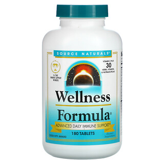 Source Naturals, Wellness Formula, Advance Daily Immune Support, 180 Tablets