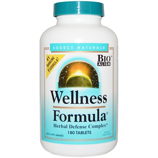 Source Naturals, Wellness Formula, With Andrographis and Propolis Extract, 180 Tablets