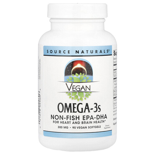 Source Naturals ビーガンオメガ3s 300mg ビーガンソフトジェル90粒