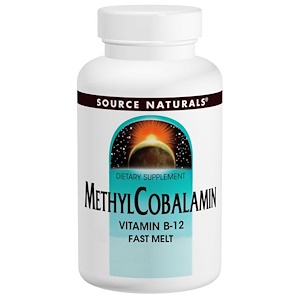 Source Naturals, Метилкобаламин, 5 мг, 60 быстрорастворимых таблеток