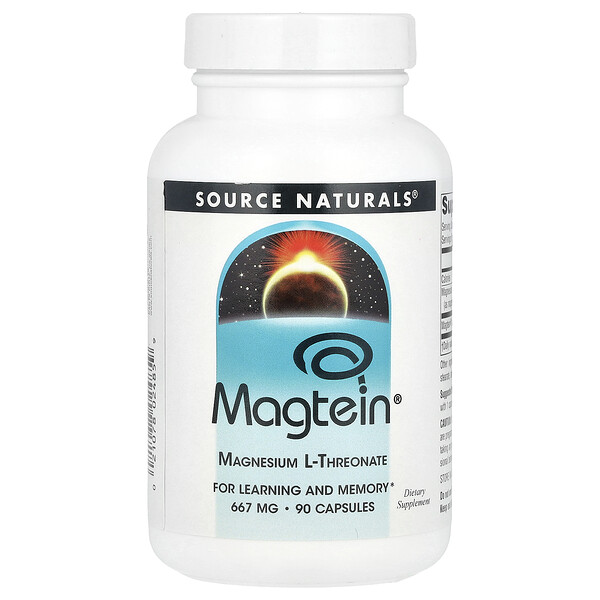 Source Naturals Magtein®, Magnesium L-Threonate, 90 Capsules