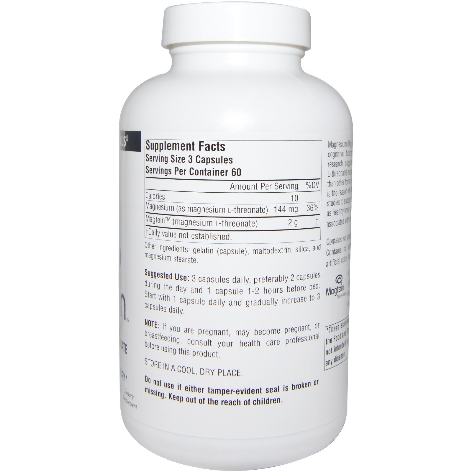 Source Naturals, Magtein, Magnesium LThreonate, 667 mg, 180 Capsules