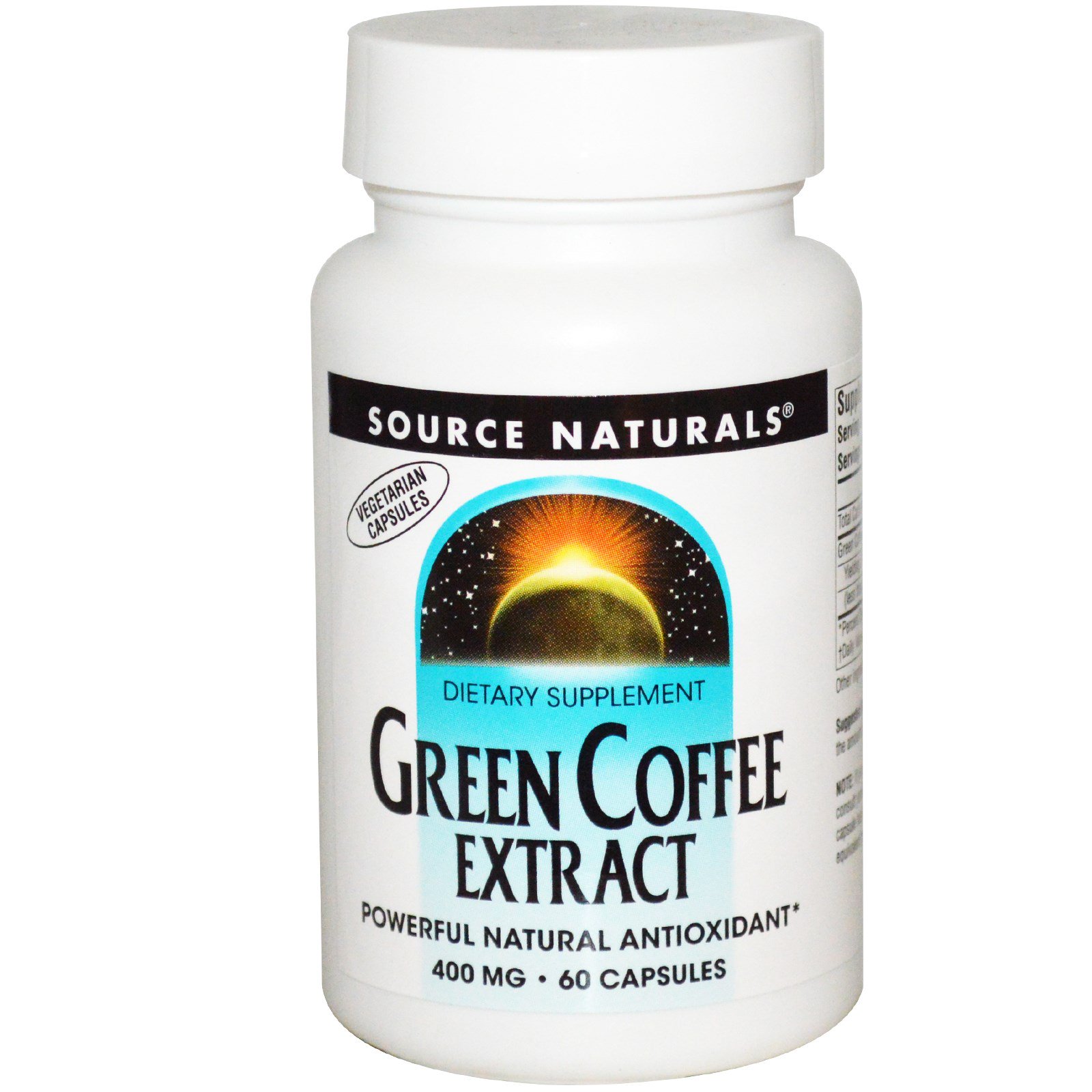 Source Naturals, Green Coffee Extract, 400 mg, 60 Capsules iHerb