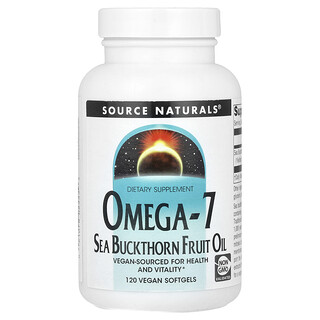Source Naturals, Omega-7, Aceite de fruto de espino amarillo, 500 mg, 120 cápsulas blandas veganas