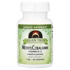 Vegan True®, метилкобаламін, вишня, 1 мг, 60 пастилок